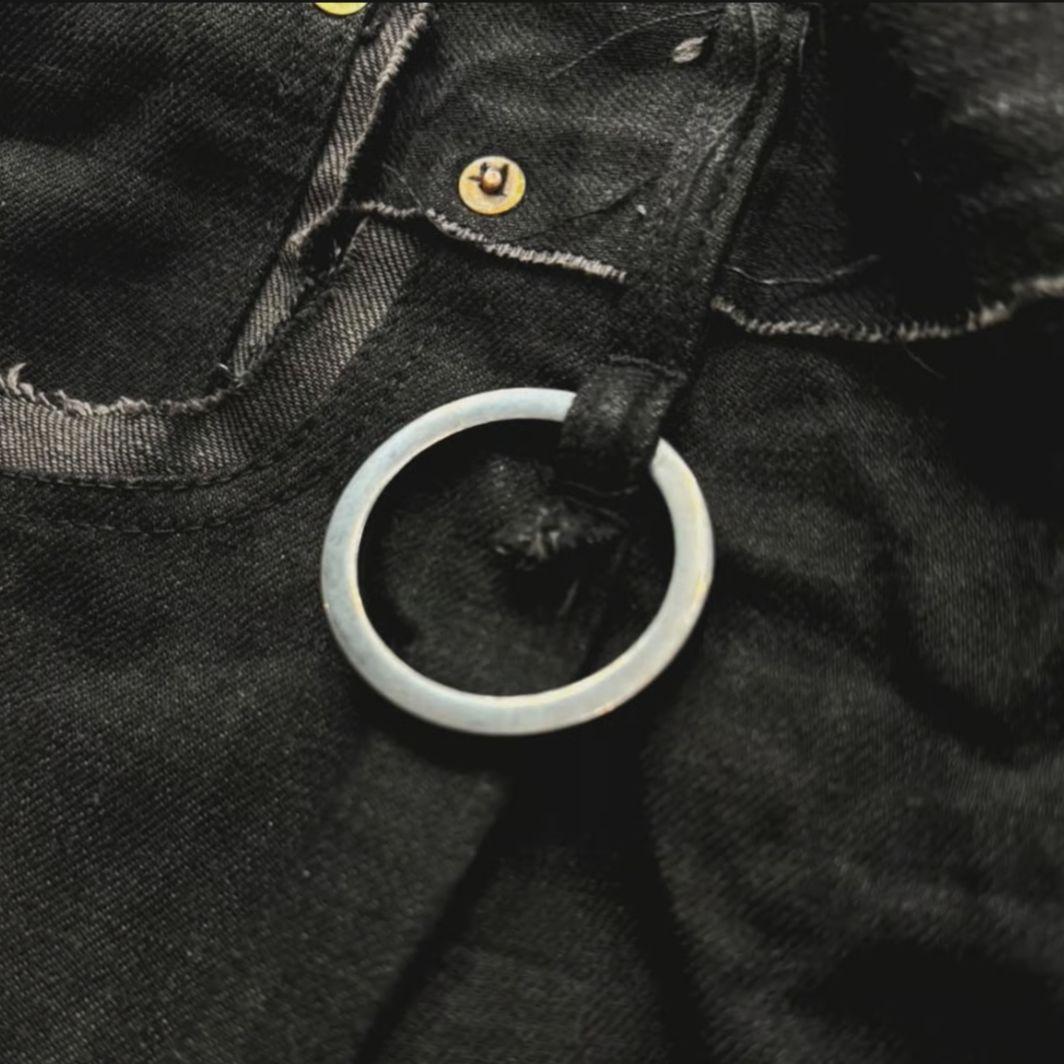 パンツ minus Slash Seam Twist Cargo Jeans NOIR