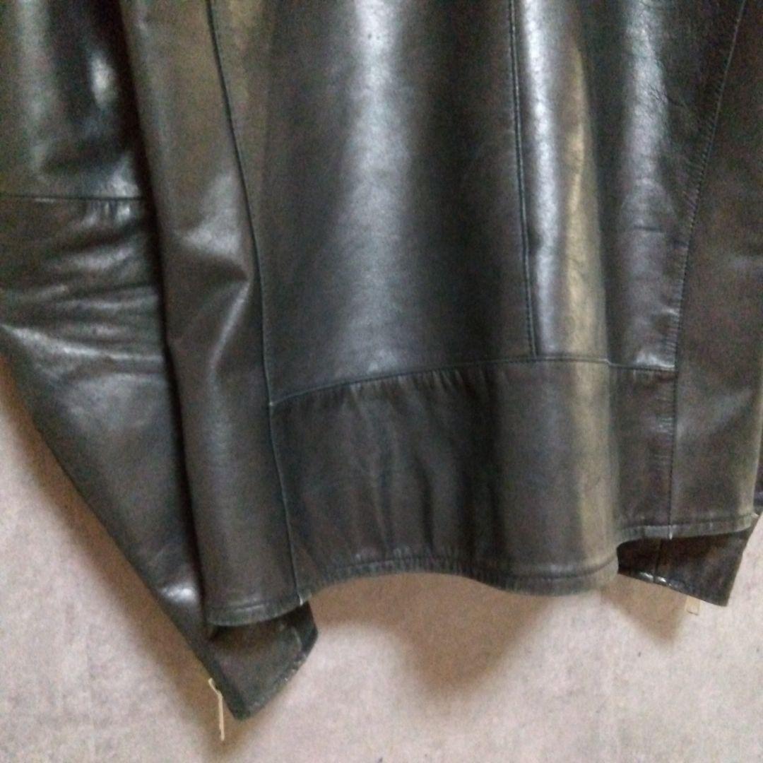 エディフィス 革ジャン 牛革 カウレザー シングルライダース 黒 ブラック