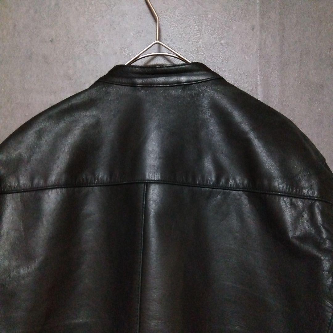 エディフィス 革ジャン 牛革 カウレザー シングルライダース 黒 ブラック