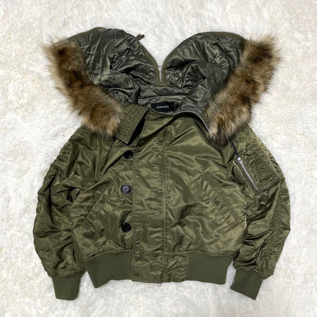 着画あり JEANASIS ジーナシス N-2B ミリタリー 短丈 カーキ - メルカリ