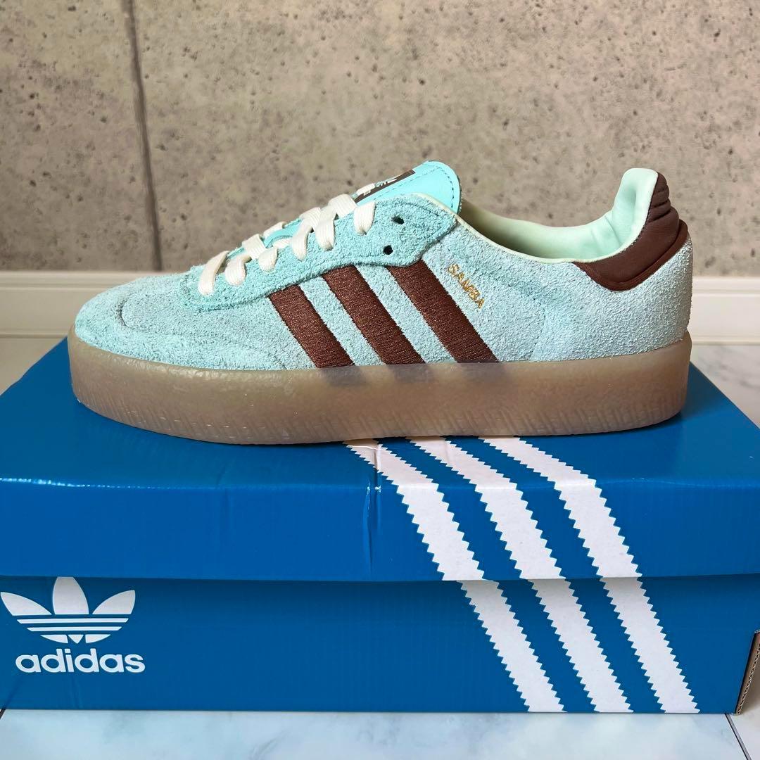 在庫残り1点のみ 韓国限定カラー adidas サンバ チョコミント 24cm