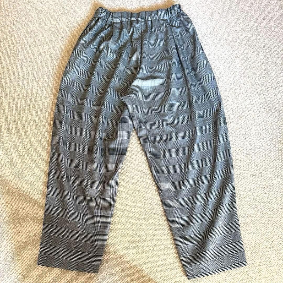 mizuiroind 格子柄　クロップドパンツsize2