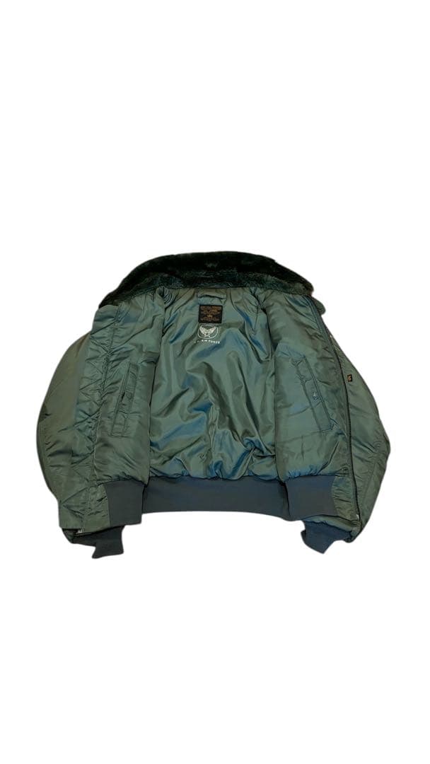 美品！　アルファ　50S復刻　B-15D フライトジャケット　USA製　襟ファー