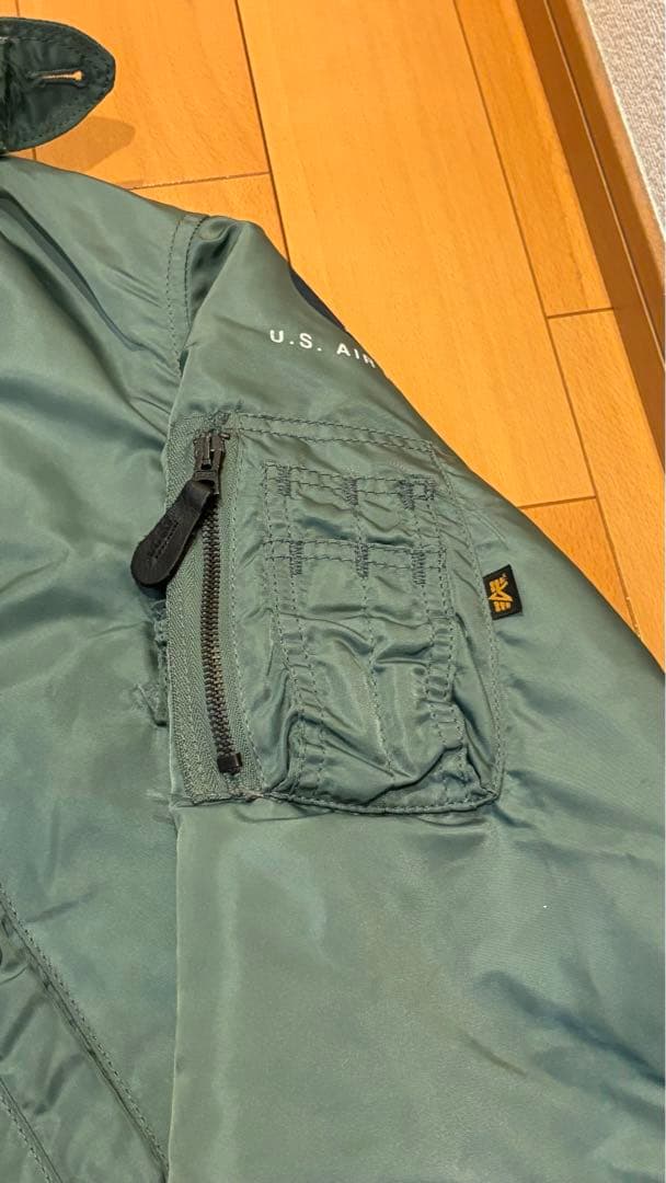 美品！　アルファ　50S復刻　B-15D フライトジャケット　USA製　襟ファー