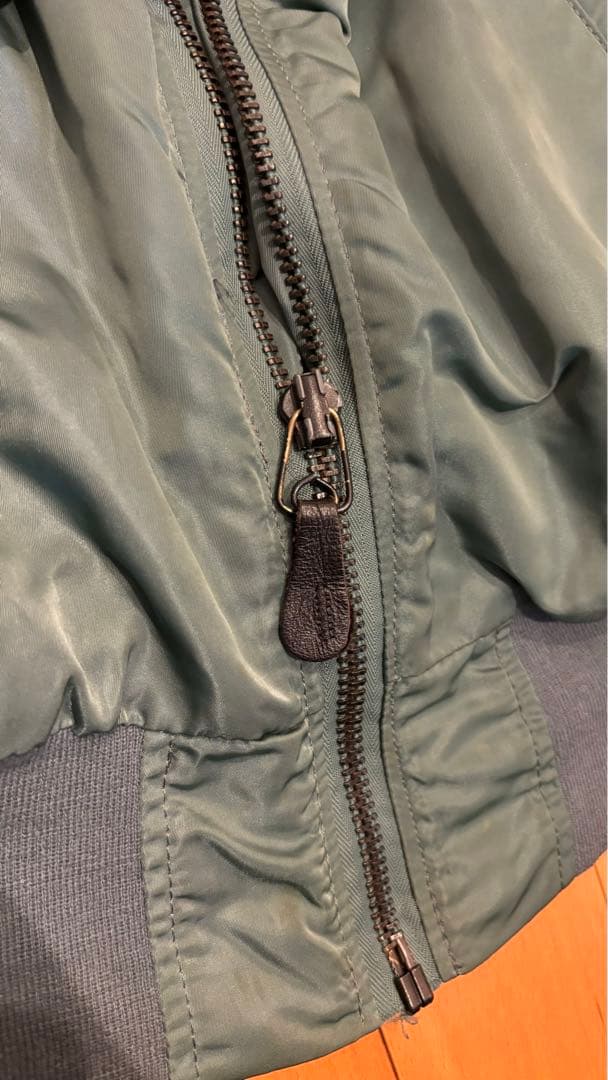 美品！　アルファ　50S復刻　B-15D フライトジャケット　USA製　襟ファー