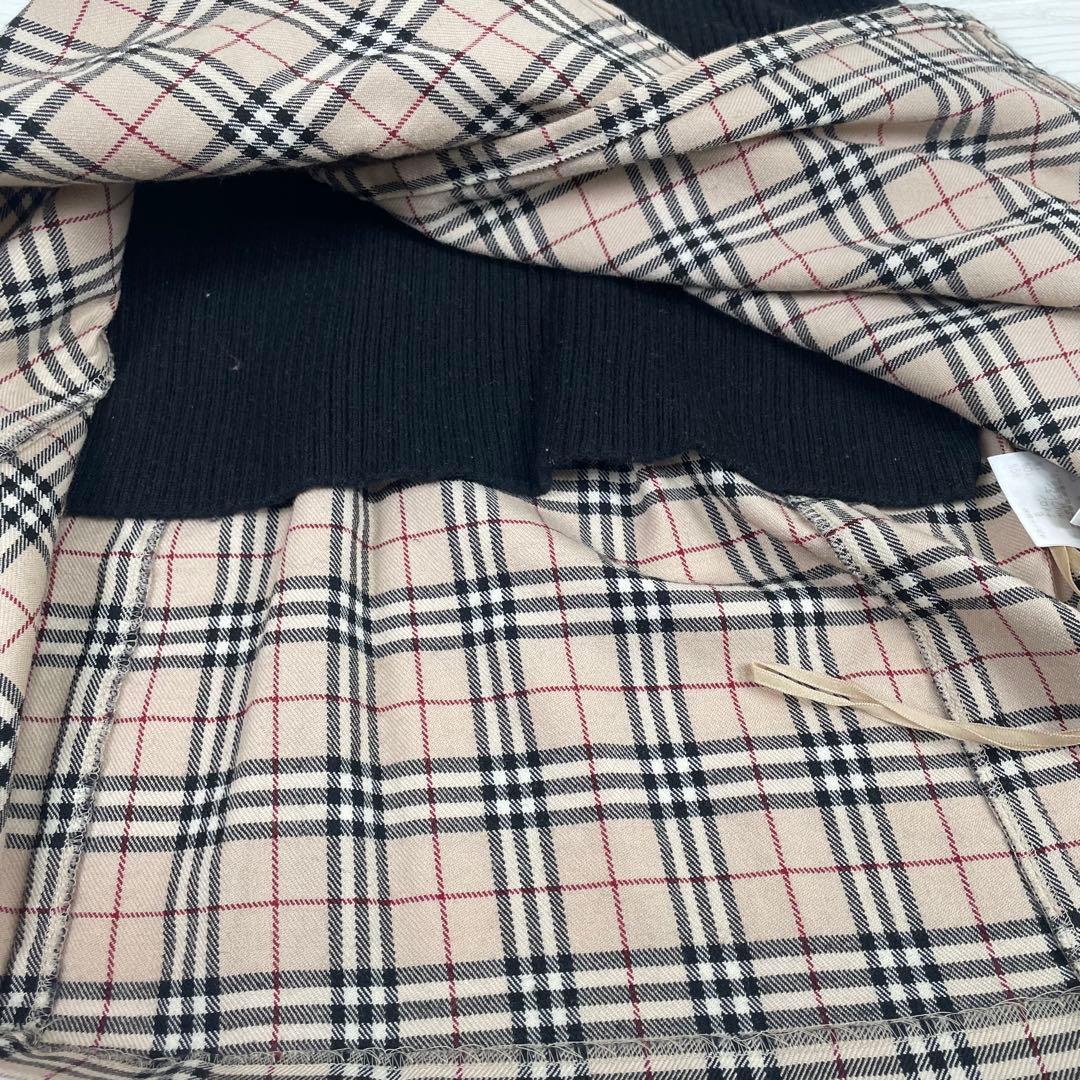 バーバリーブルーレーベル　ドッキングワンピース　タートルネック　ノバチェック