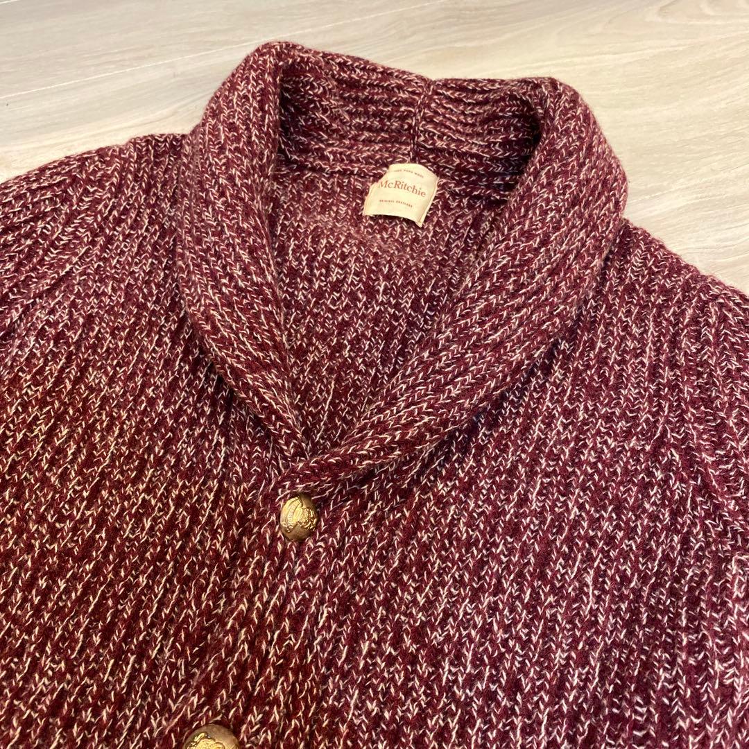 イタリア製 McRitchie マックリッチ ショールカラーニットカーディガン
