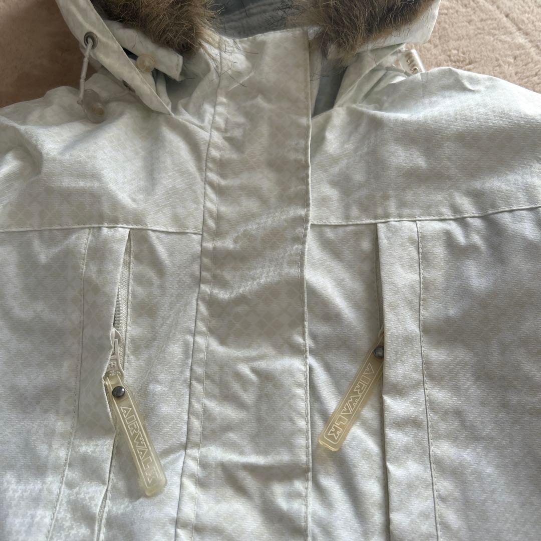 AIRWALK スキーウェア　上下　160 スノボ　男女兼用可　白×ブラウン