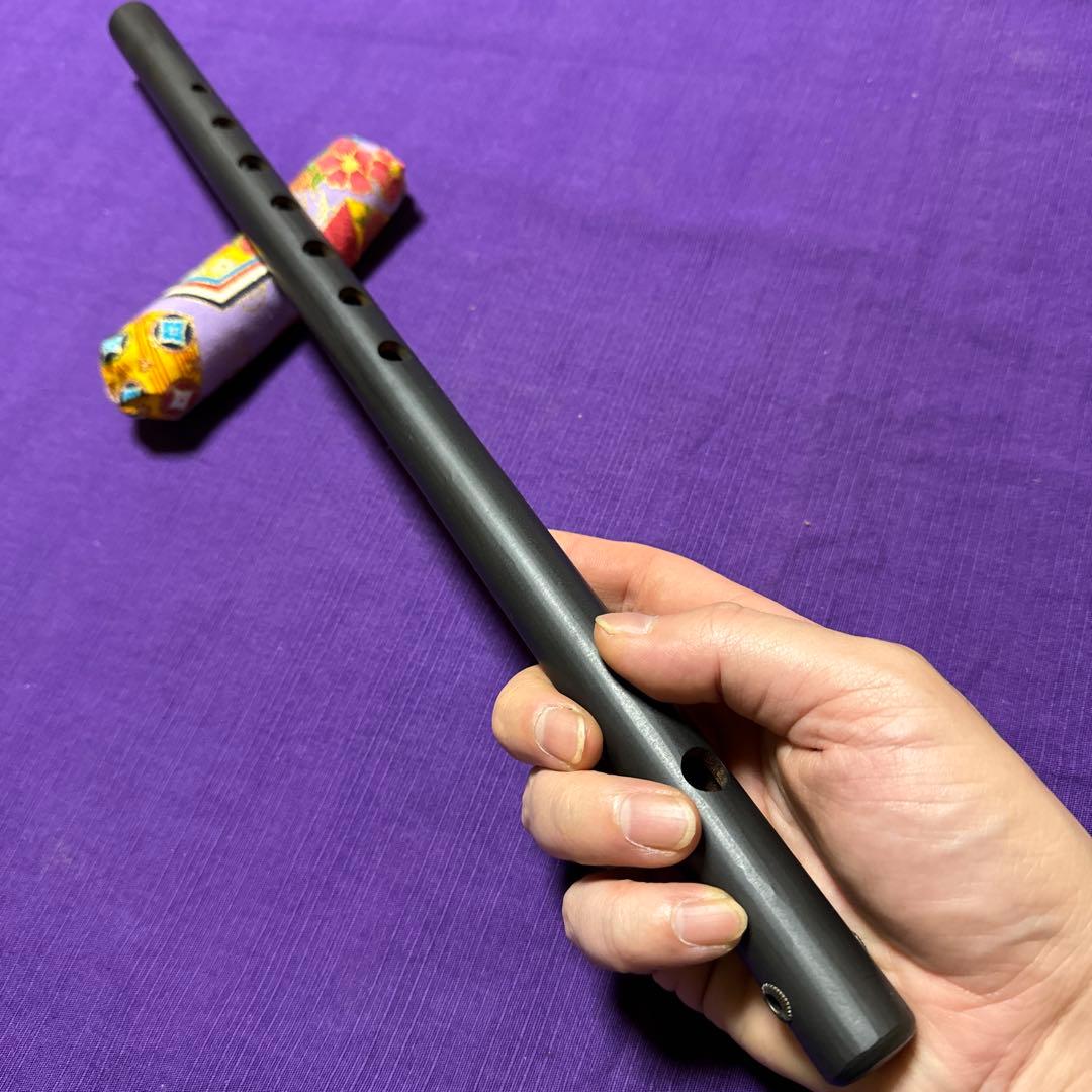 武道具 調律済み 護身具 鉄笛 鉄篠笛 六本調子 全鋼（ 手の内寸鉄