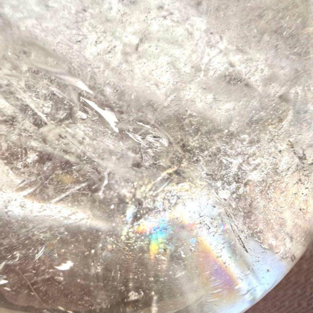 綺麗 虹入り ヒマラヤレインボー 水晶 丸玉 83.2mm