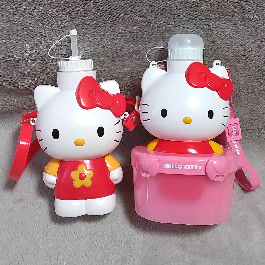 キティ『水筒と弁当箱が一体型のランチセット』と『水筒』の2点セット