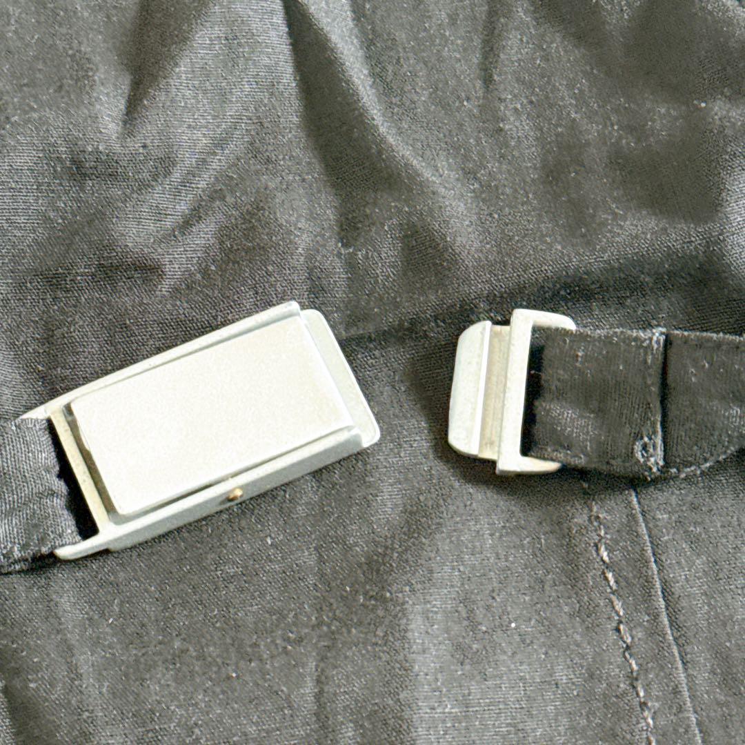 FENDI メタルバックル付きベルト リネン混ひざ丈ワンピース Sサイズ 黒