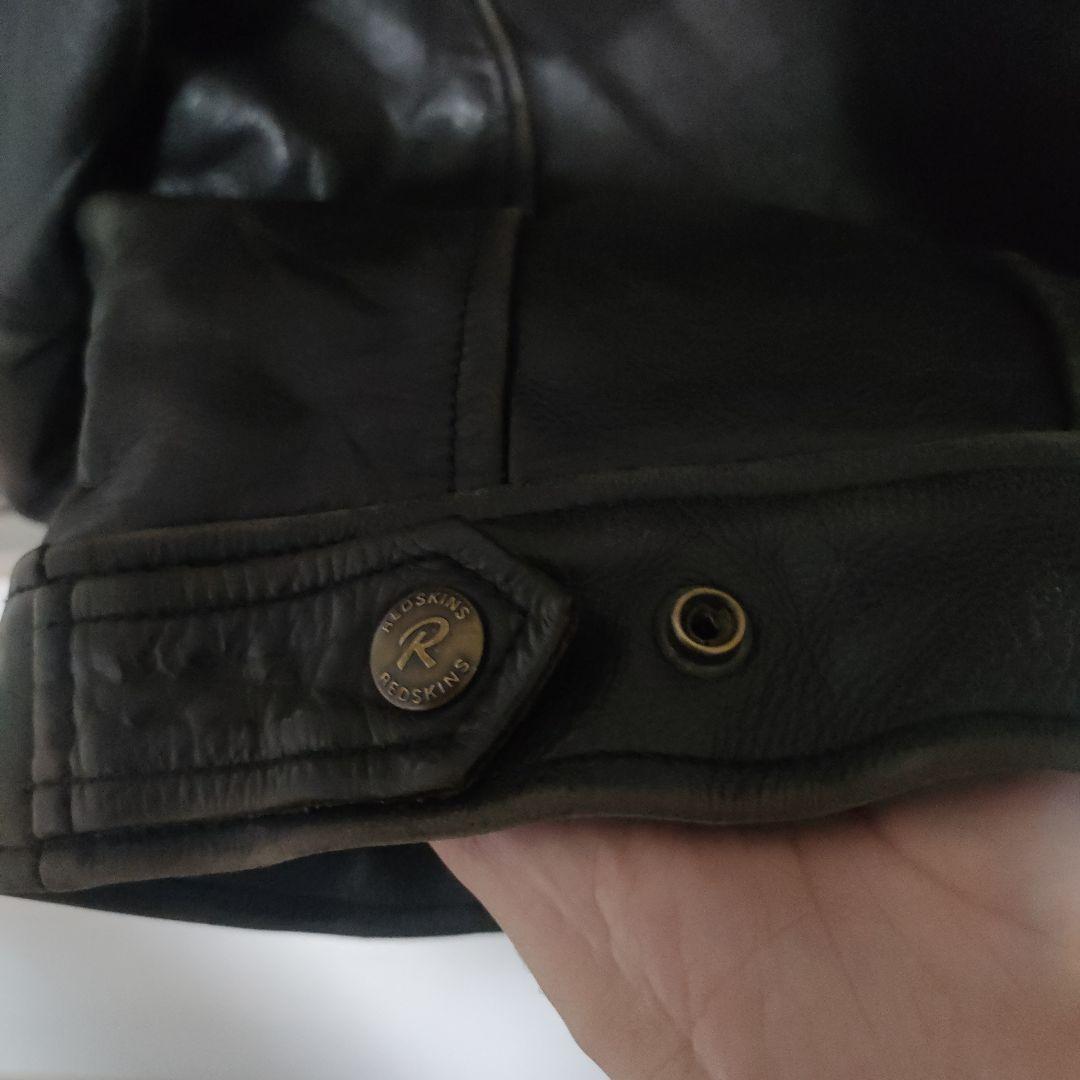 REDSKINS レザーシングルライダースジャケット XL