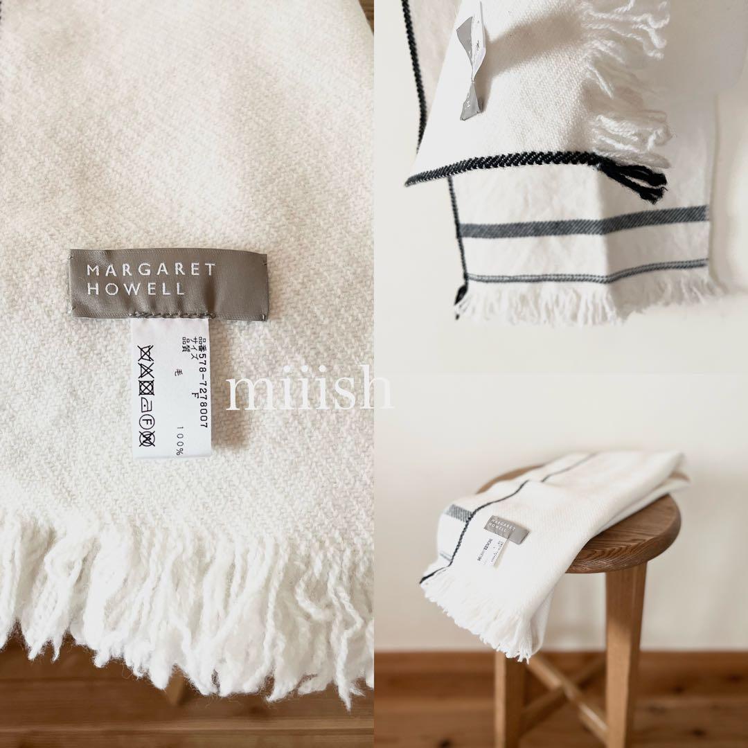 イギリス製 マーガレットハウエル 手織りセルヴィッチウールスカーフ41,040円