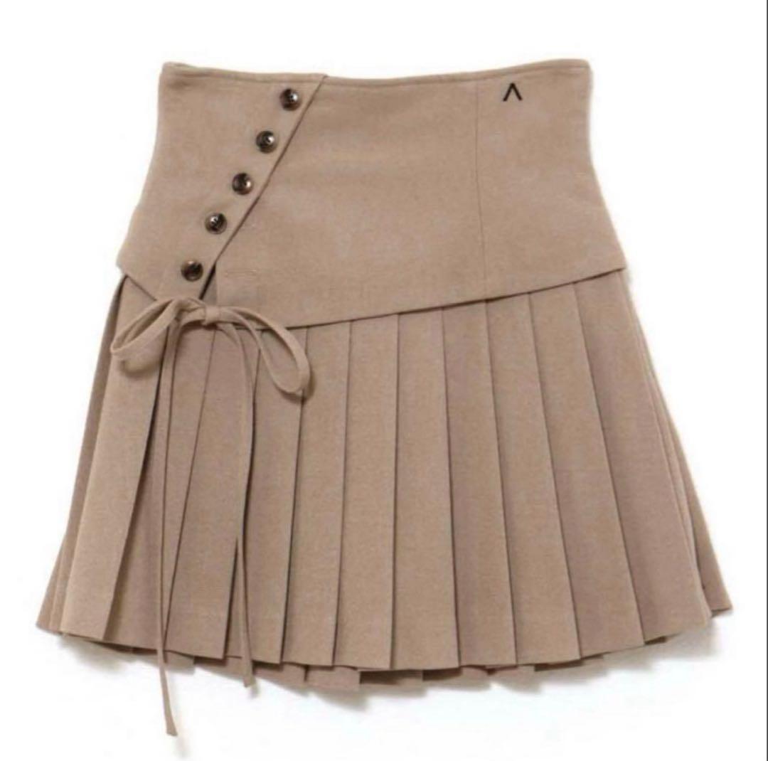 andmary Jade highwaist mini skirt ベージュ M