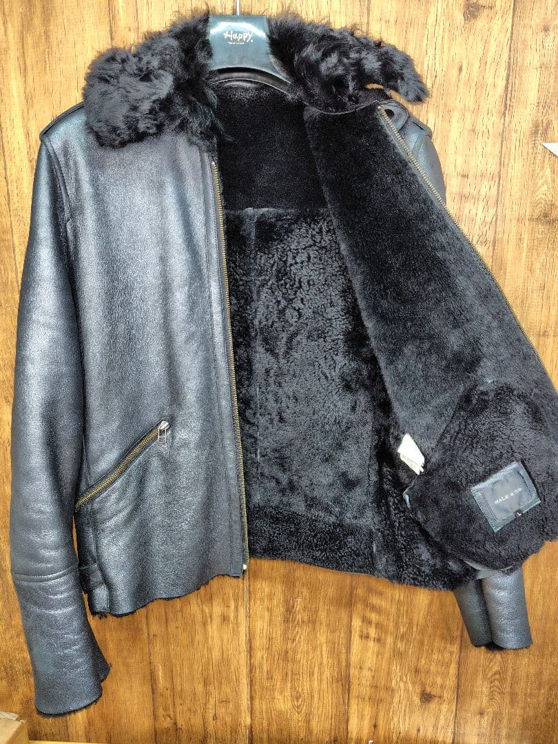 上質 リアルムートンジャケット/ラムレザー ライダース/フライトジャケット