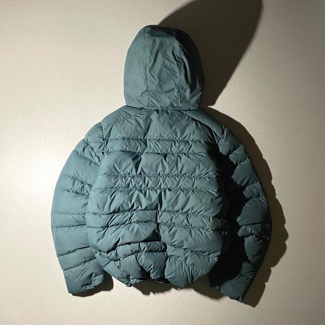 コロンビア　パフダウン　hooded puffer jacket tech 水色