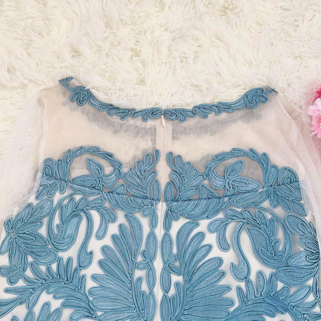 GRACE CONTINENTAL　サテンコード刺繍ワンピース　フォーマル　36