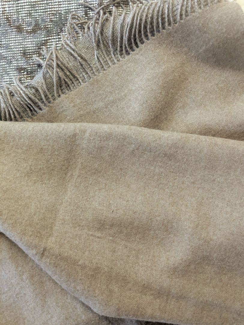 展示のみ　THROWダブルフェイスリバーシブルカシミア大判ストール 説明必読願い