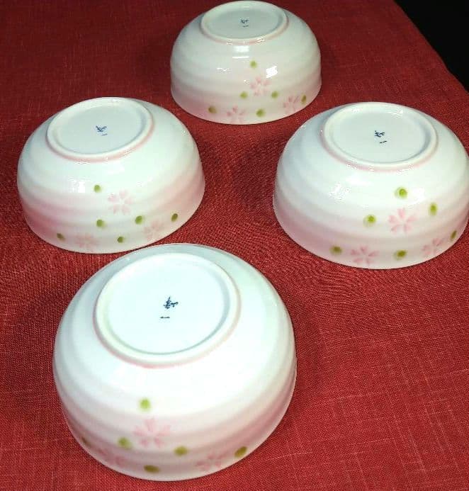 ♧オリジナルW・2種類♤一峰桜中皿♤嵐窯・渦巻青刷毛