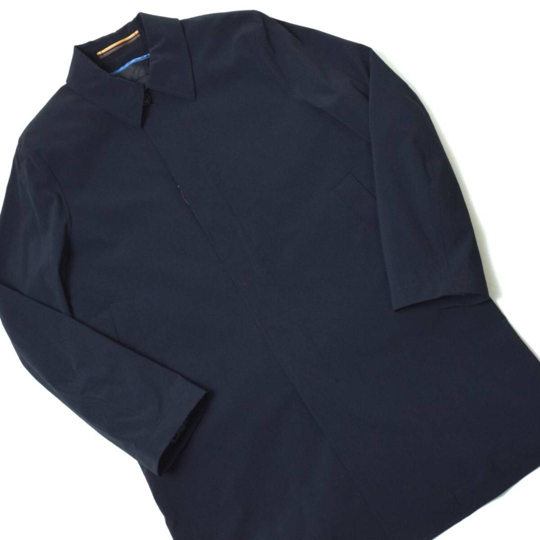 未使用8.2万 ポールスミス ストレッチ ライナー ステンカラーコート L 紺