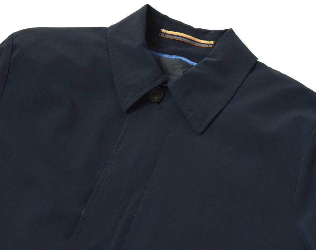 未使用8.2万 ポールスミス ストレッチ ライナー ステンカラーコート L 紺