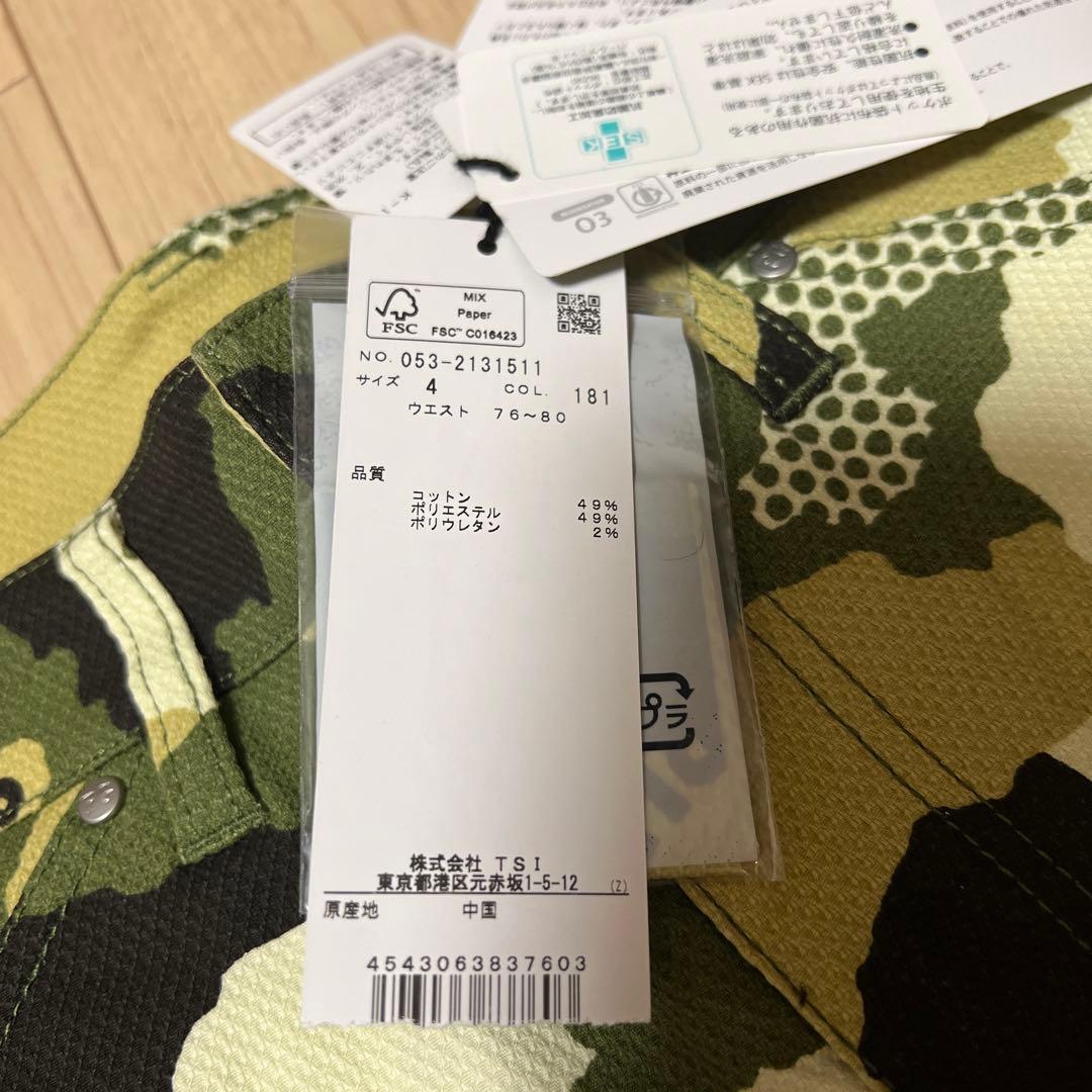 パーリーゲイツ　パンツ　カモ柄　迷彩　サイズ4 新品