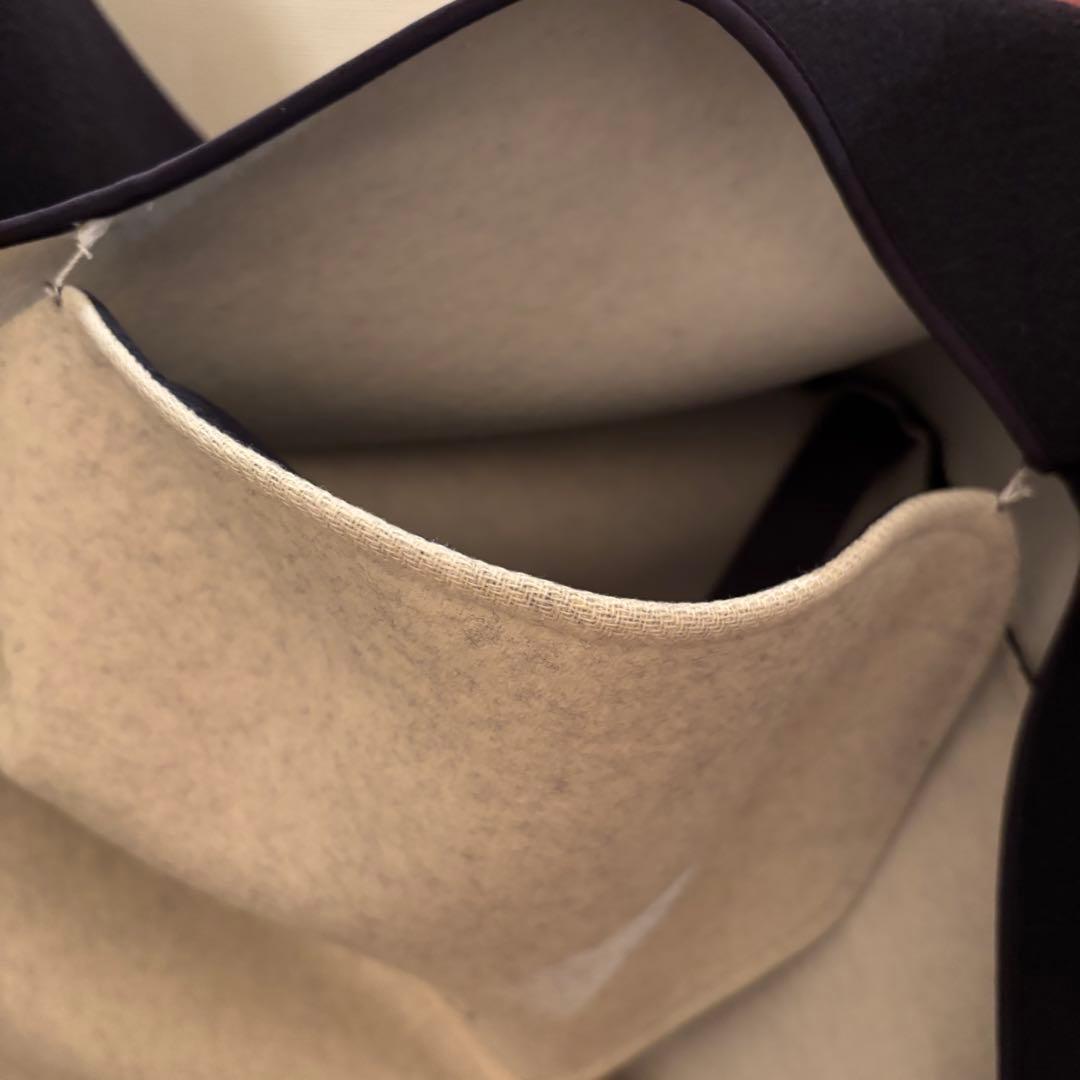 【美品✨】エンフォルド ウールリバー ノーカラーコート ネイビー 36 定番人気