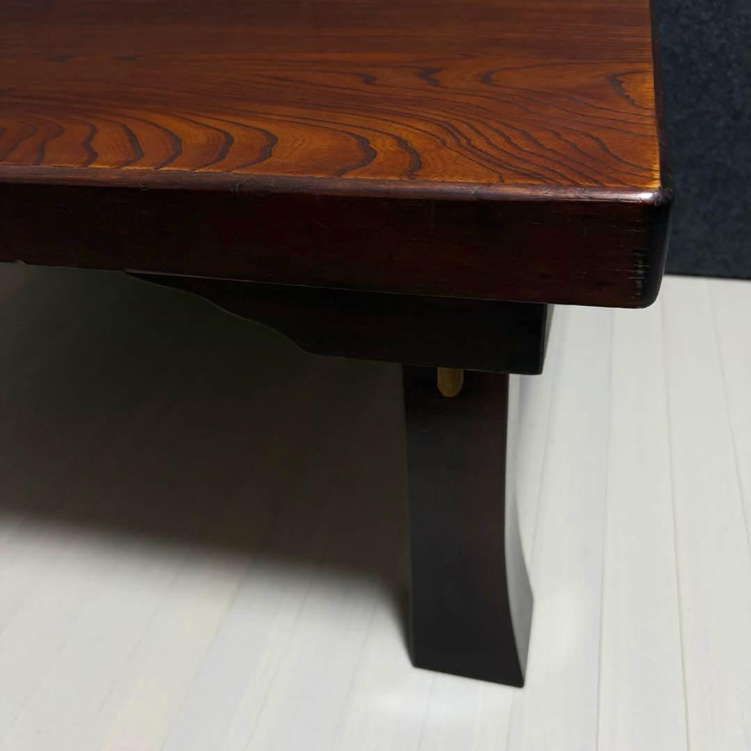 座敷机　レトロ　ちゃぶ台　折りたたみ　座卓　天然木　ローテーブル　ヴィンテージ