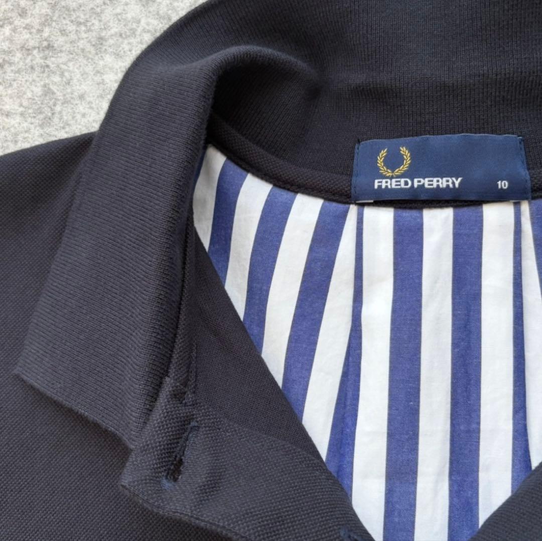 FRED PERRY フレッドペリー バックストライプ ポロシャツ サイズ10