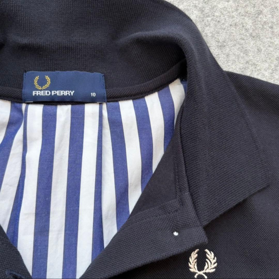 FRED PERRY フレッドペリー バックストライプ ポロシャツ サイズ10