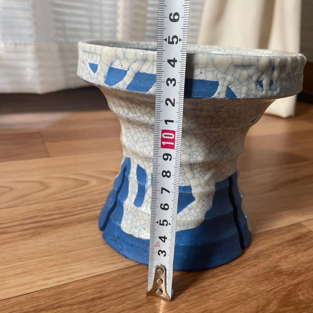 赤*メ様 陶器鉢　沼野秀章　植木鉢　笠間焼