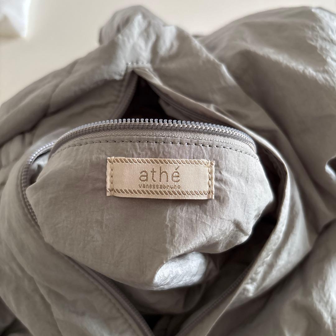 美品【Athe vanessabruno】リボンバックパック グレー