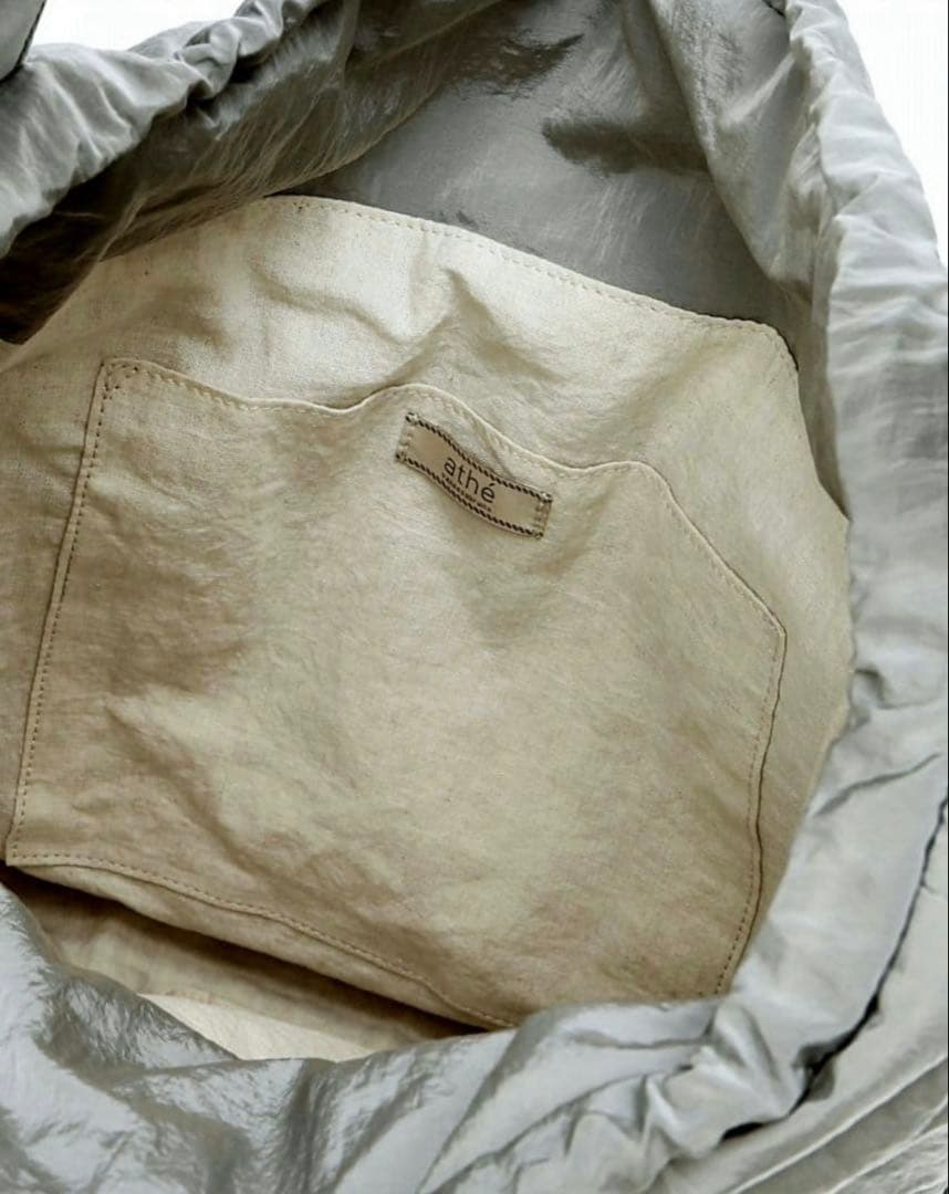 美品【Athe vanessabruno】リボンバックパック グレー