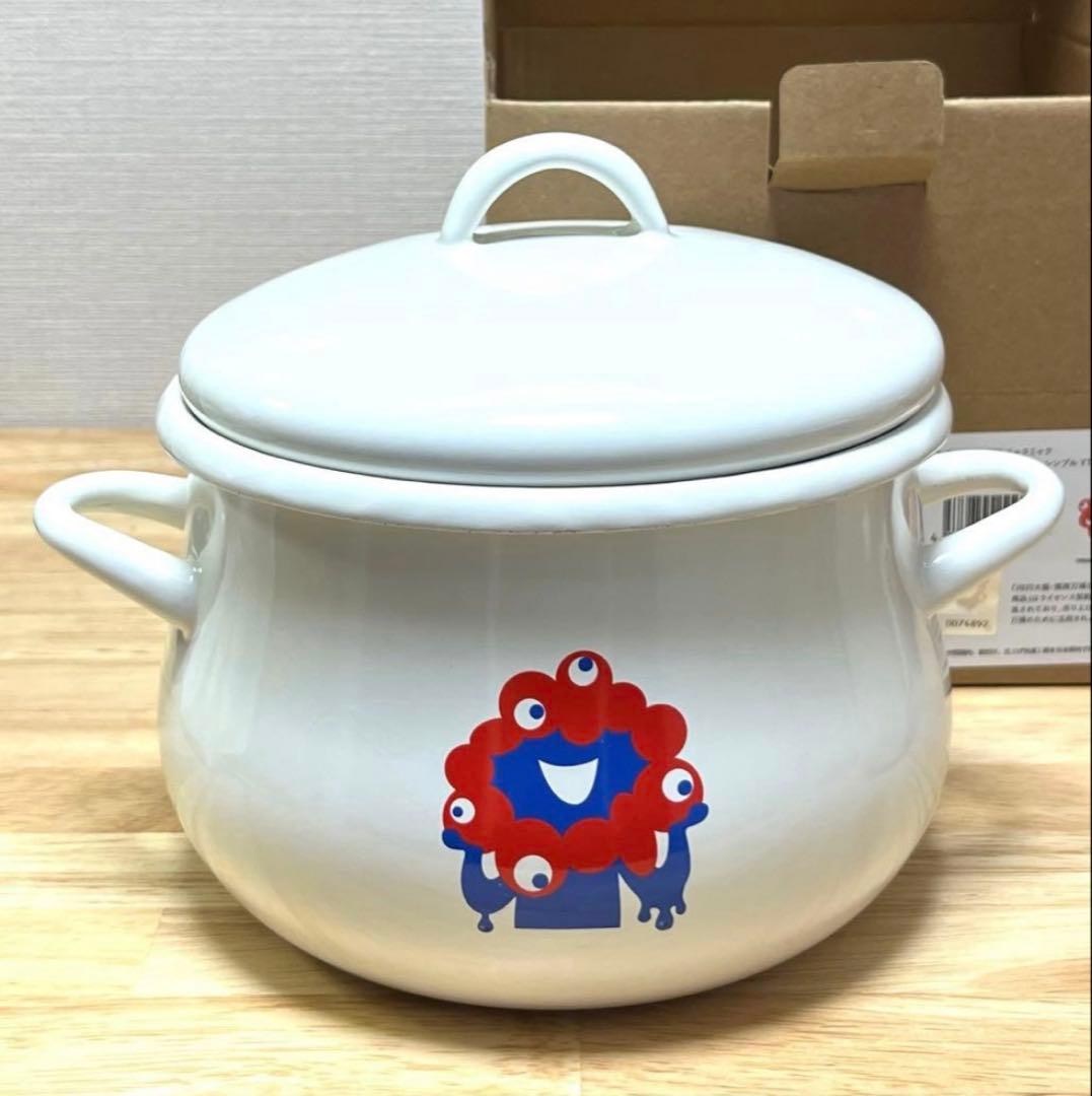 新品】EXPO2025 ミャクミャク ホーロー 両手鍋16cm シンプル 万博