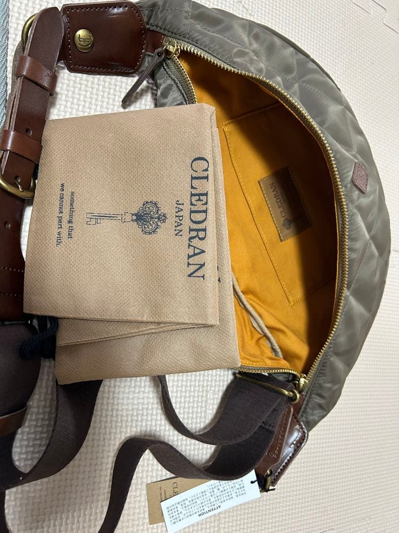 値下げ❗️CLEDRAN キルティングボディバッグ ブラウン