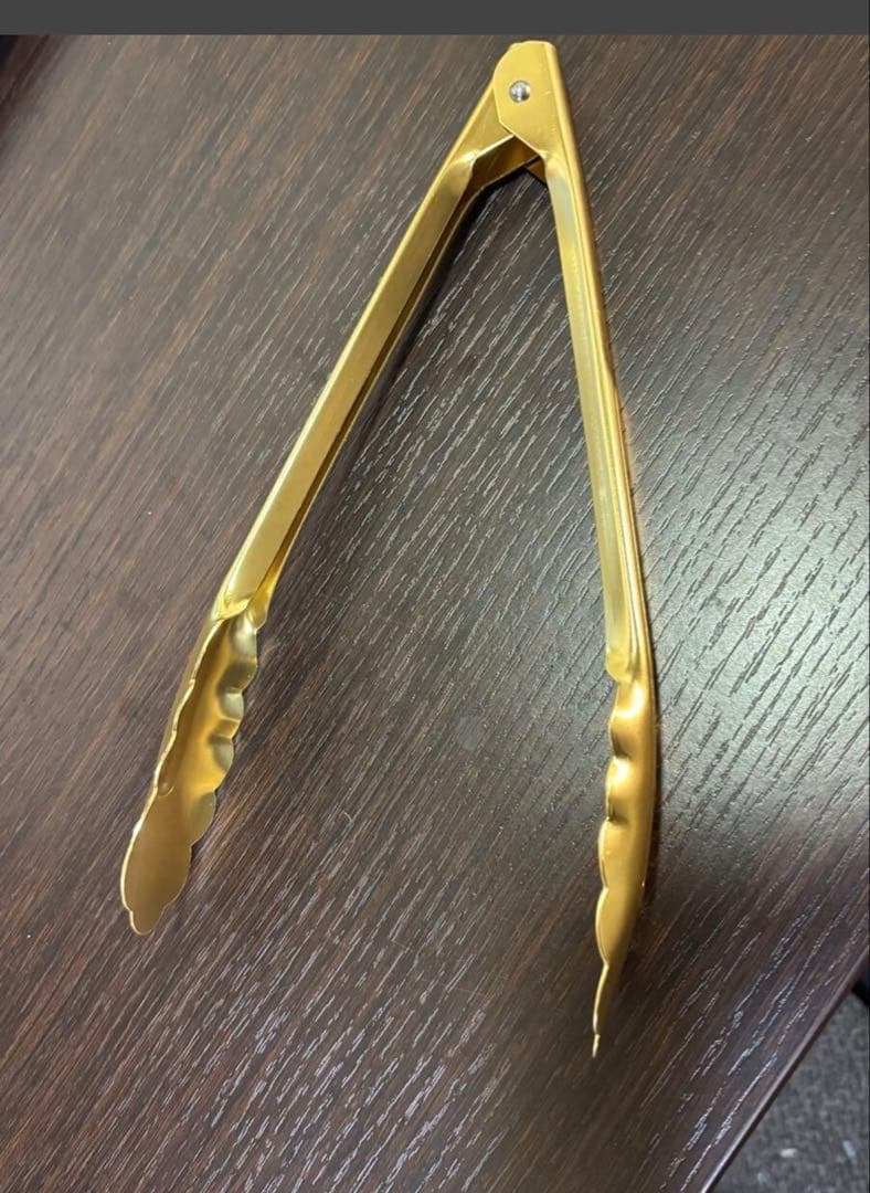 【新品未使用】トング　12本セット　製菓道具　パン屋　ベーカリー　ゴールドトング