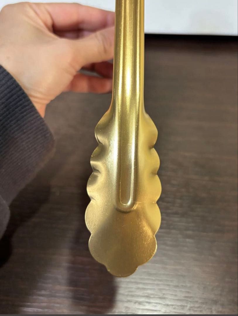 【新品未使用】トング　12本セット　製菓道具　パン屋　ベーカリー　ゴールドトング