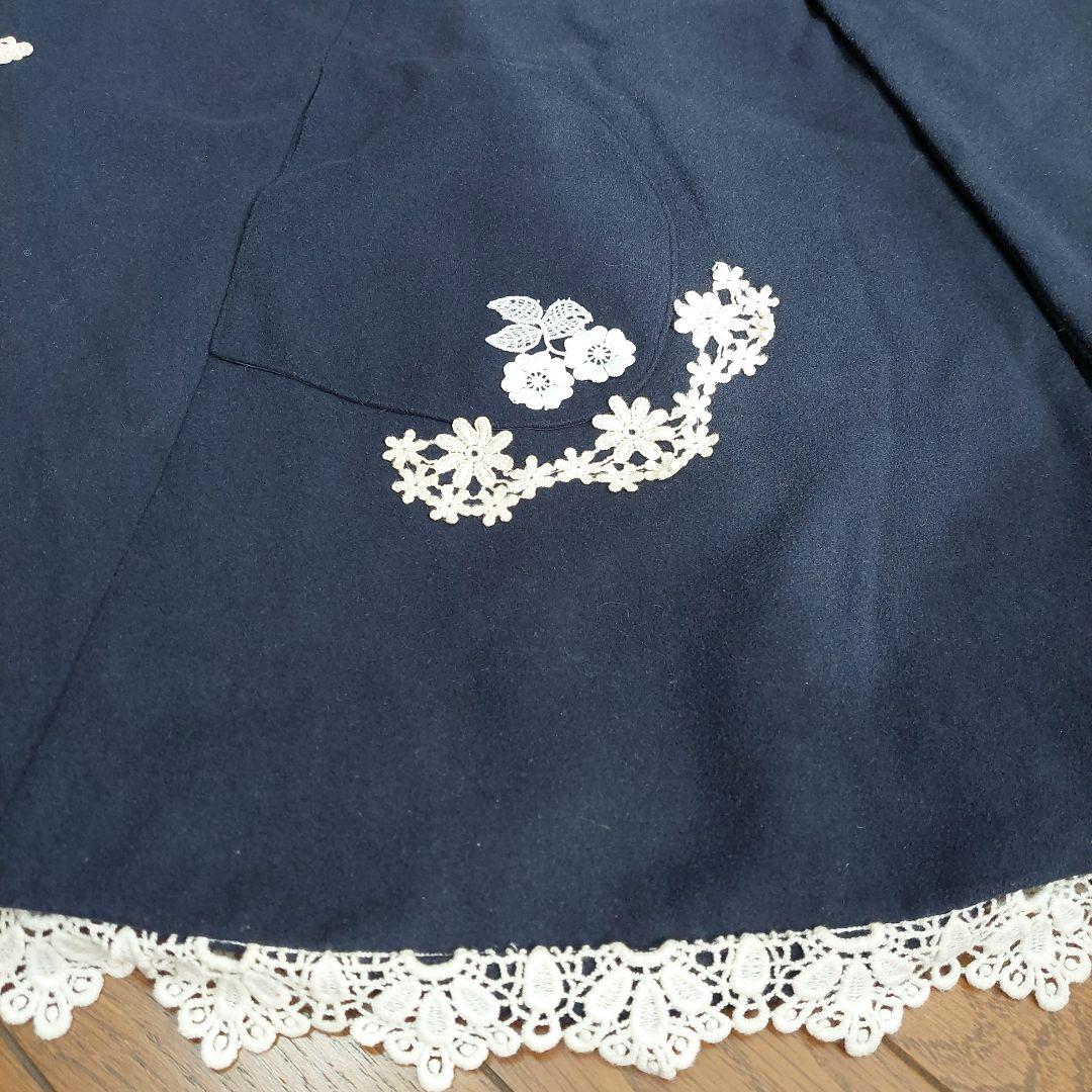 Favorite 刺繍&レース 雪空 レースポンチョ フェイバリット ネイビー