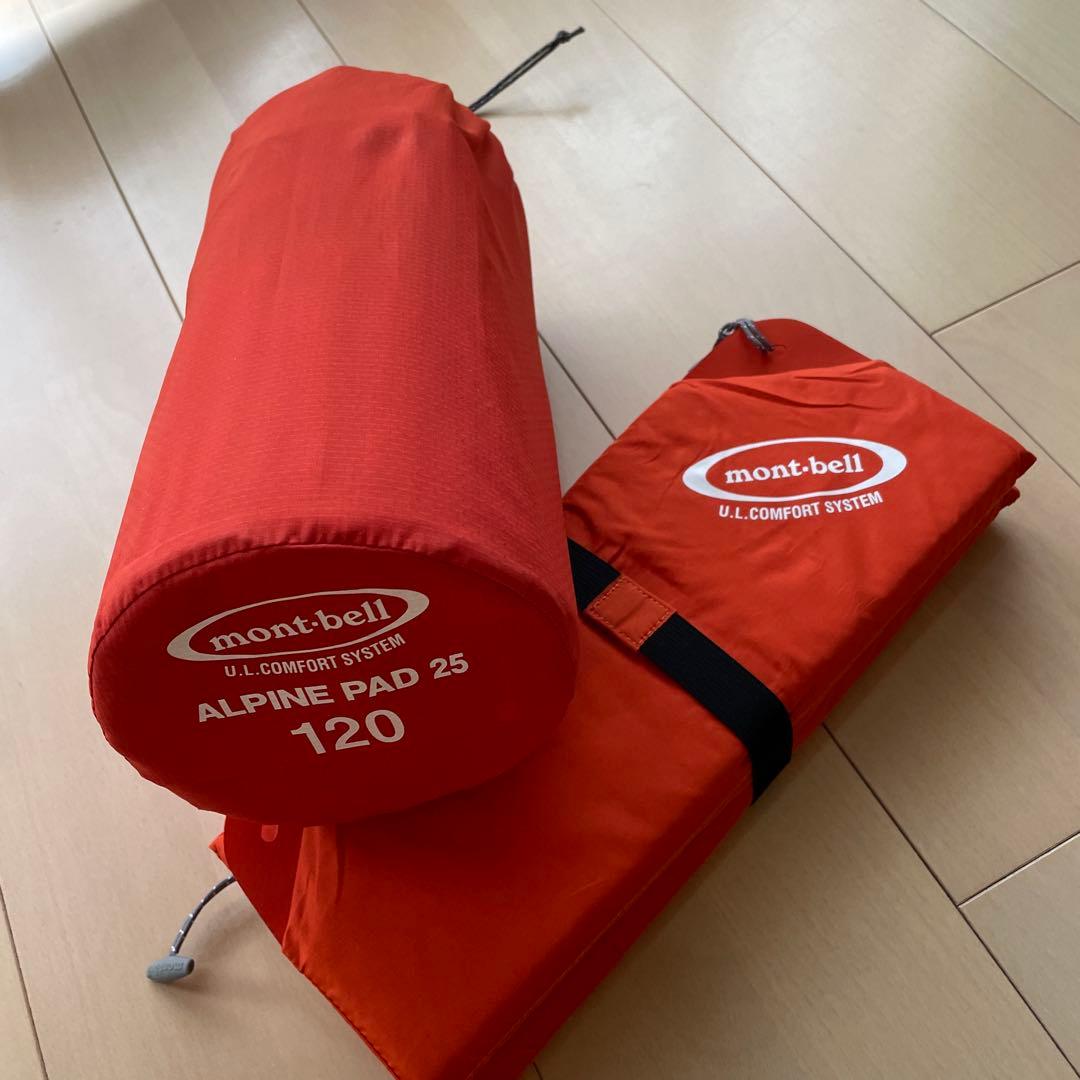 mont-bell アルパインパッド25 120&エクステンションパッド30