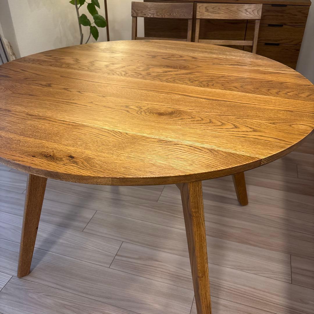 きのこ unico ADDAY ラウンドダイニングテーブル