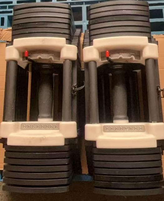 中古26-5パワーブロック ダンベル 可変式 42kg 2個セット24段階調節