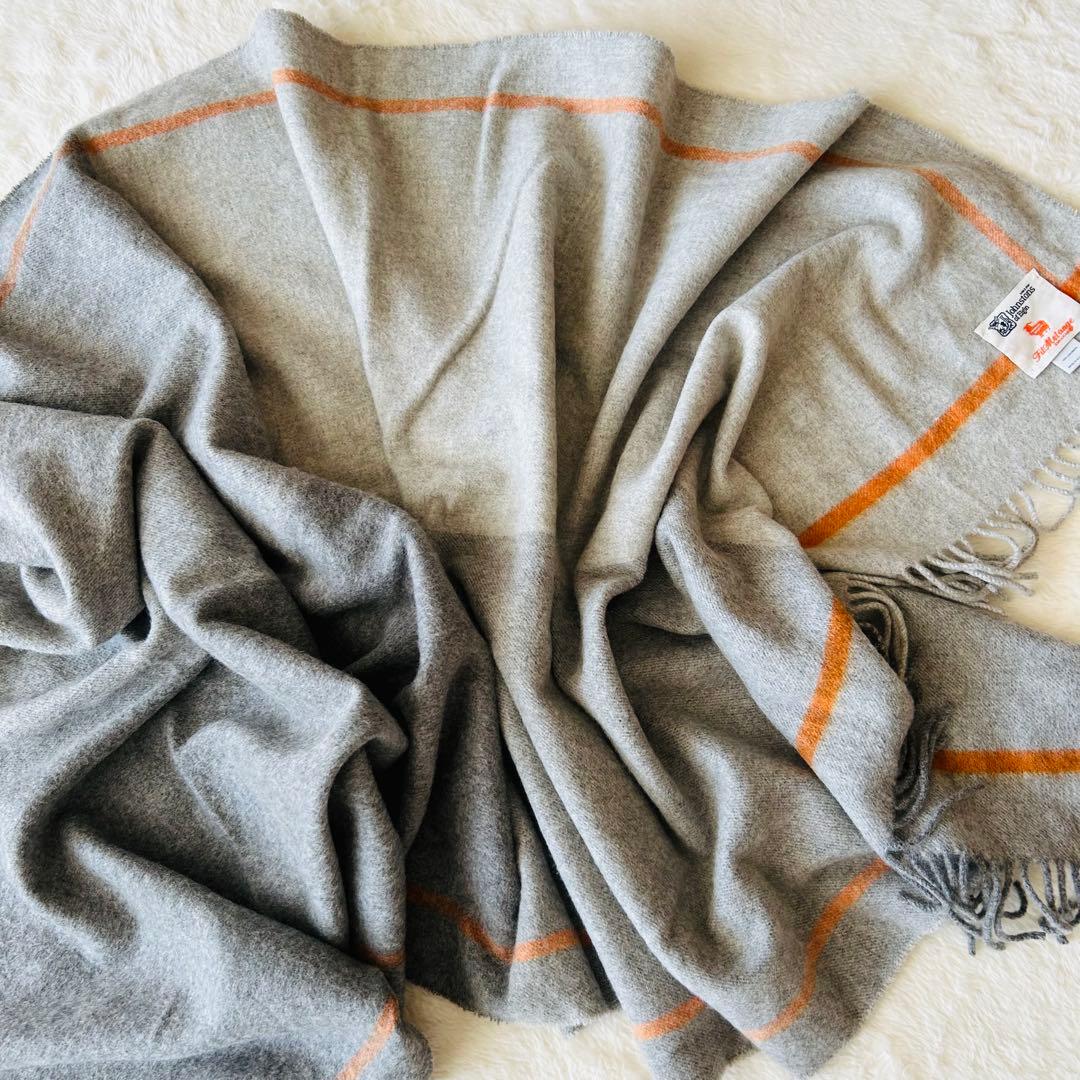 ジョンストンズ フィルメランジェ 別注 ストール 防寒対策 定価6.2万円 大判