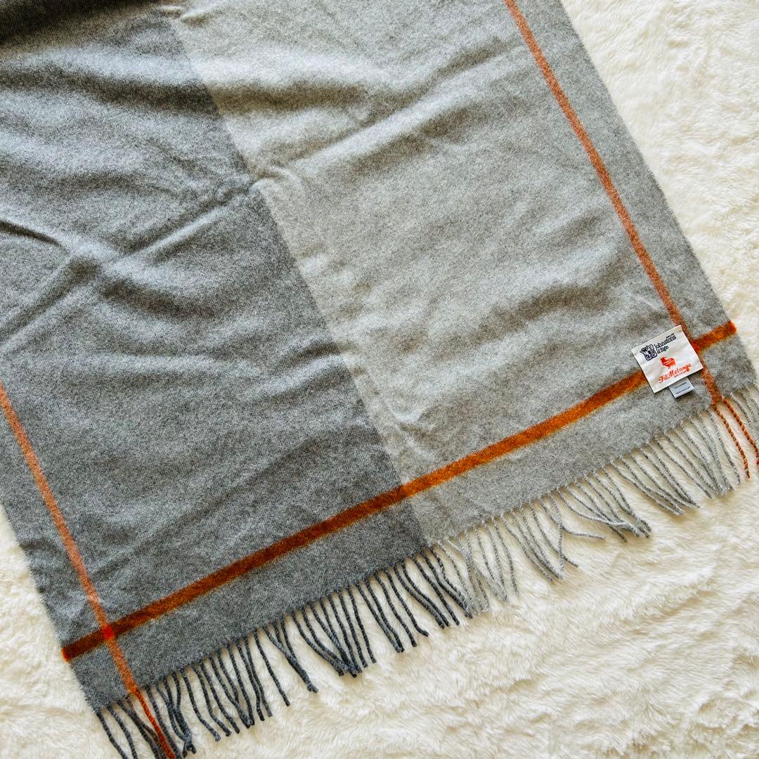 ジョンストンズ フィルメランジェ 別注 ストール 防寒対策 定価6.2万円 大判