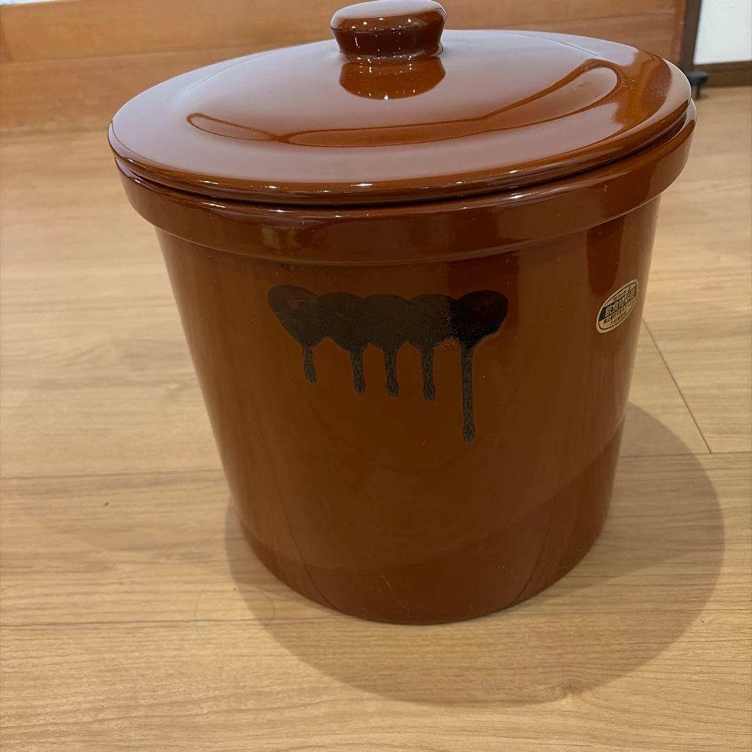 常滑焼 久松 かめ 切立蓋付 8号 日本製 漬物 味噌 梅干し - メルカリ