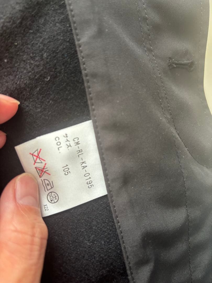 新品未使用Poloポロバイラルフローレン黒ステンカラーコートLLライナー付