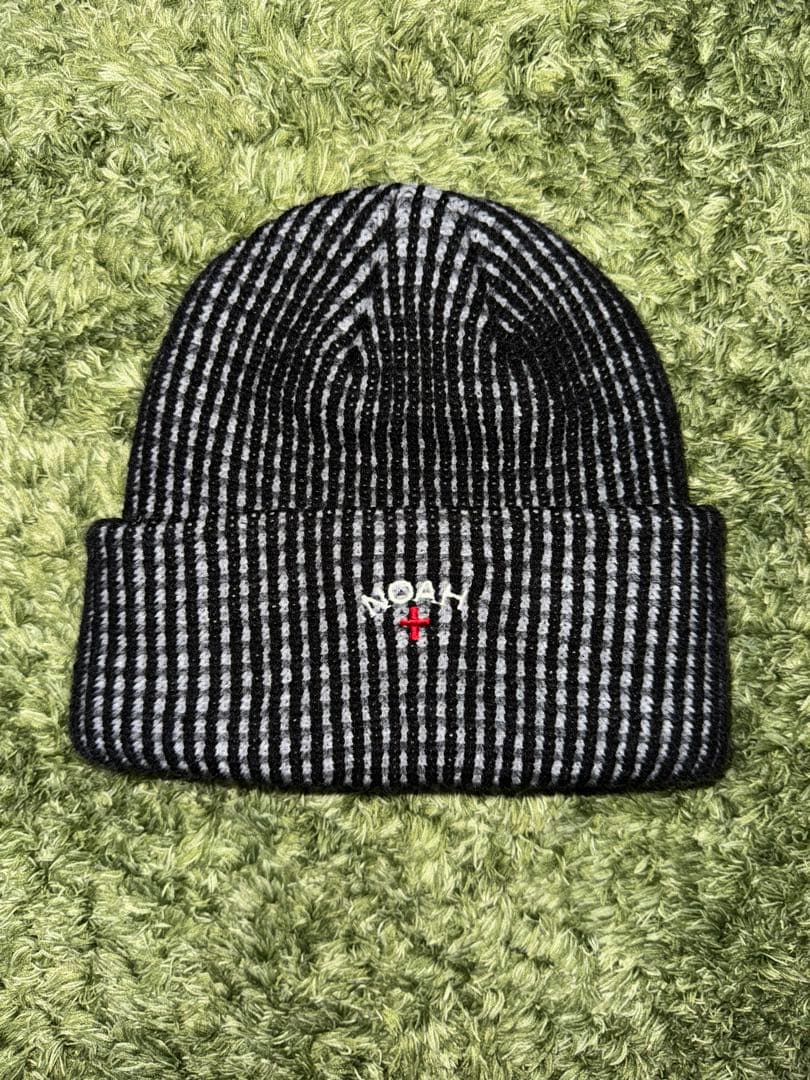 NOAH ビーニー tri-colar beanie black - メルカリ