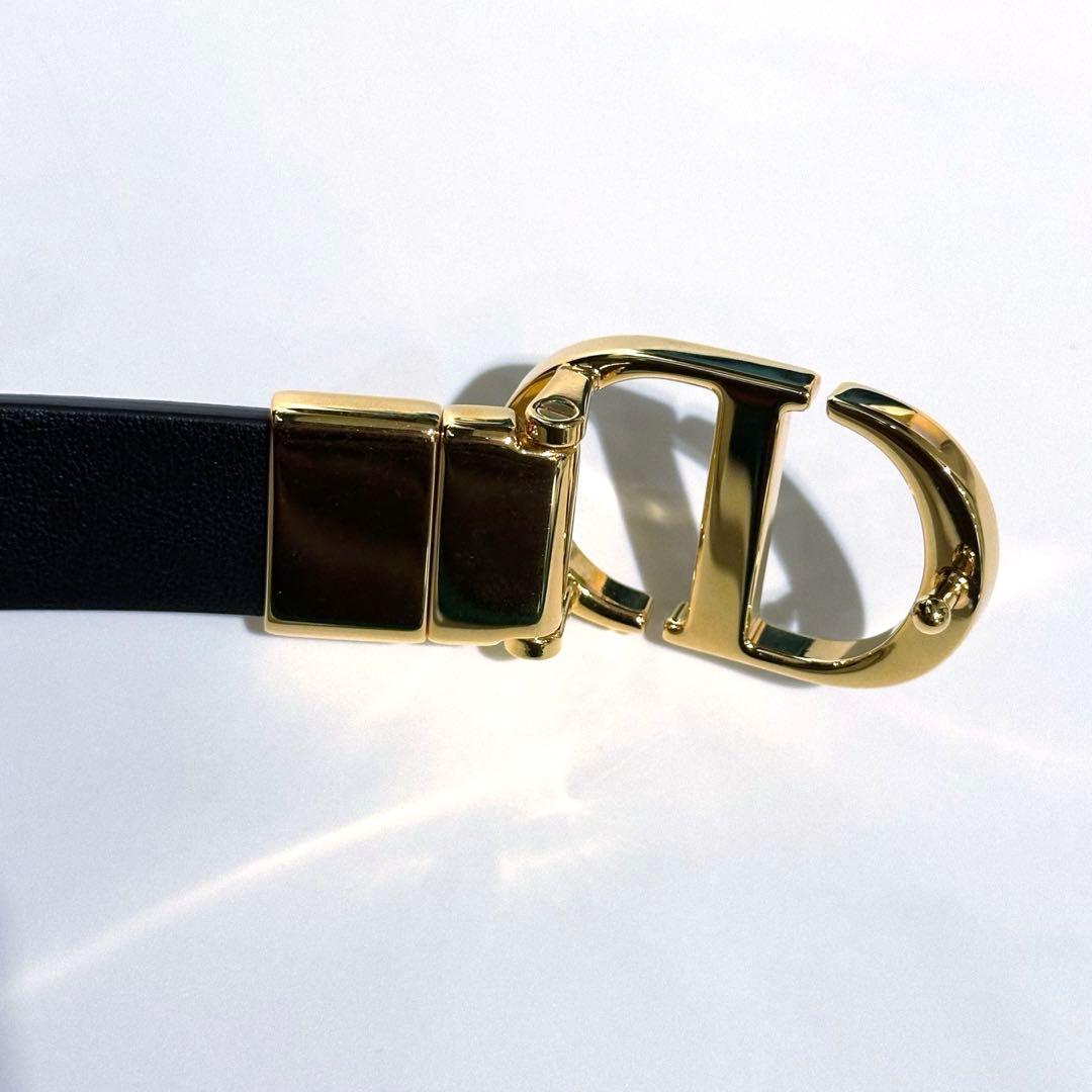 Dior　クリスチャンディオール　リバーシブル　ベルト　ホワイト　ブラック