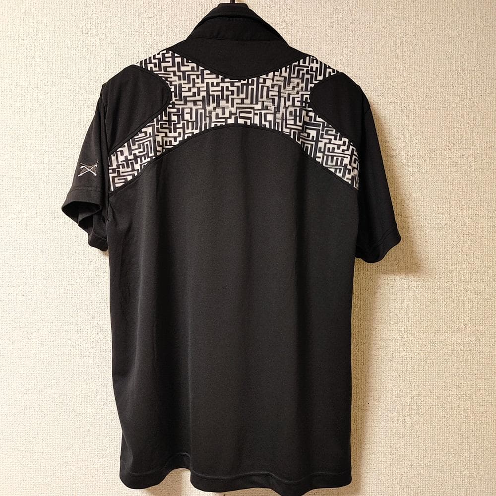 roar★L 黒★定価18700円 ロアー 3D 半袖ポロシャツ ゴルフウエア