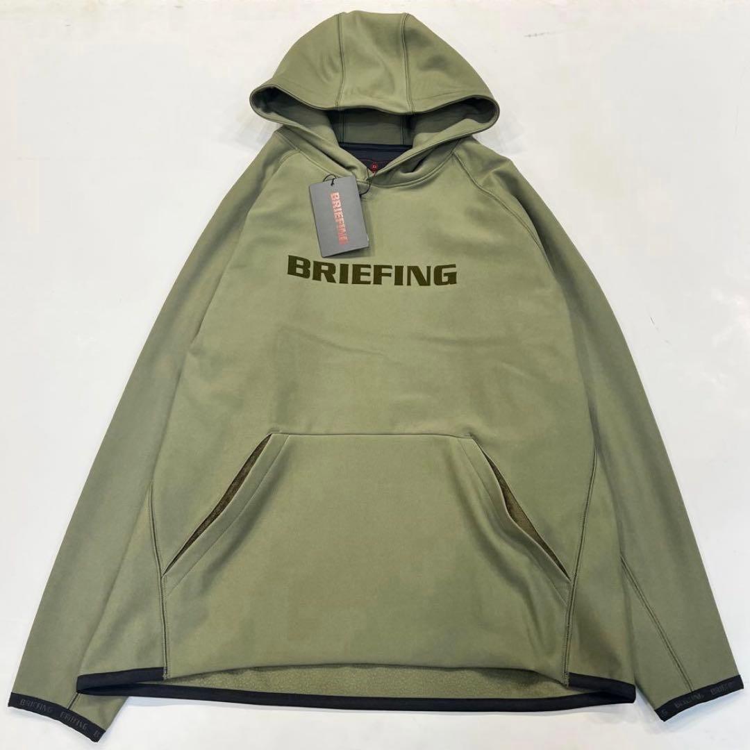新品 BRIEFING MEN'S LOGO HOODIE オリーブM 新品 BRIEFING MEN'S LOGO